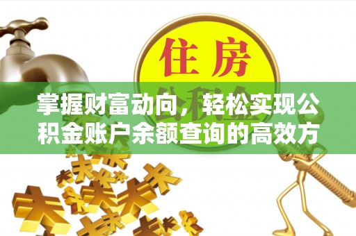 东安掌握财富动向，轻松实现公积金账户余额查询的高效方式