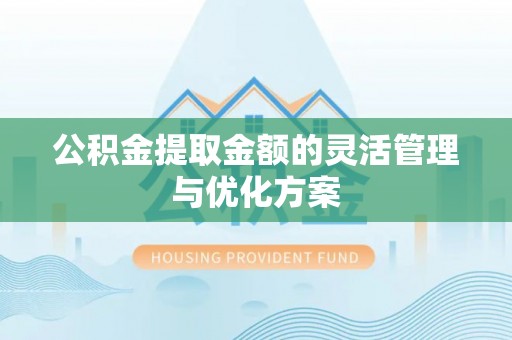 东安公积金提取金额的灵活管理与优化方案